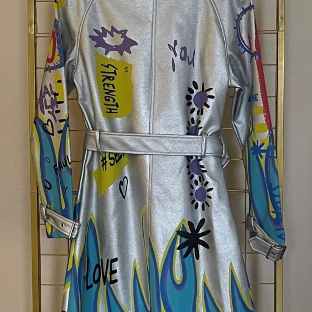 Azalea Wang Metallic Trench Coat - Picture 3 of 3